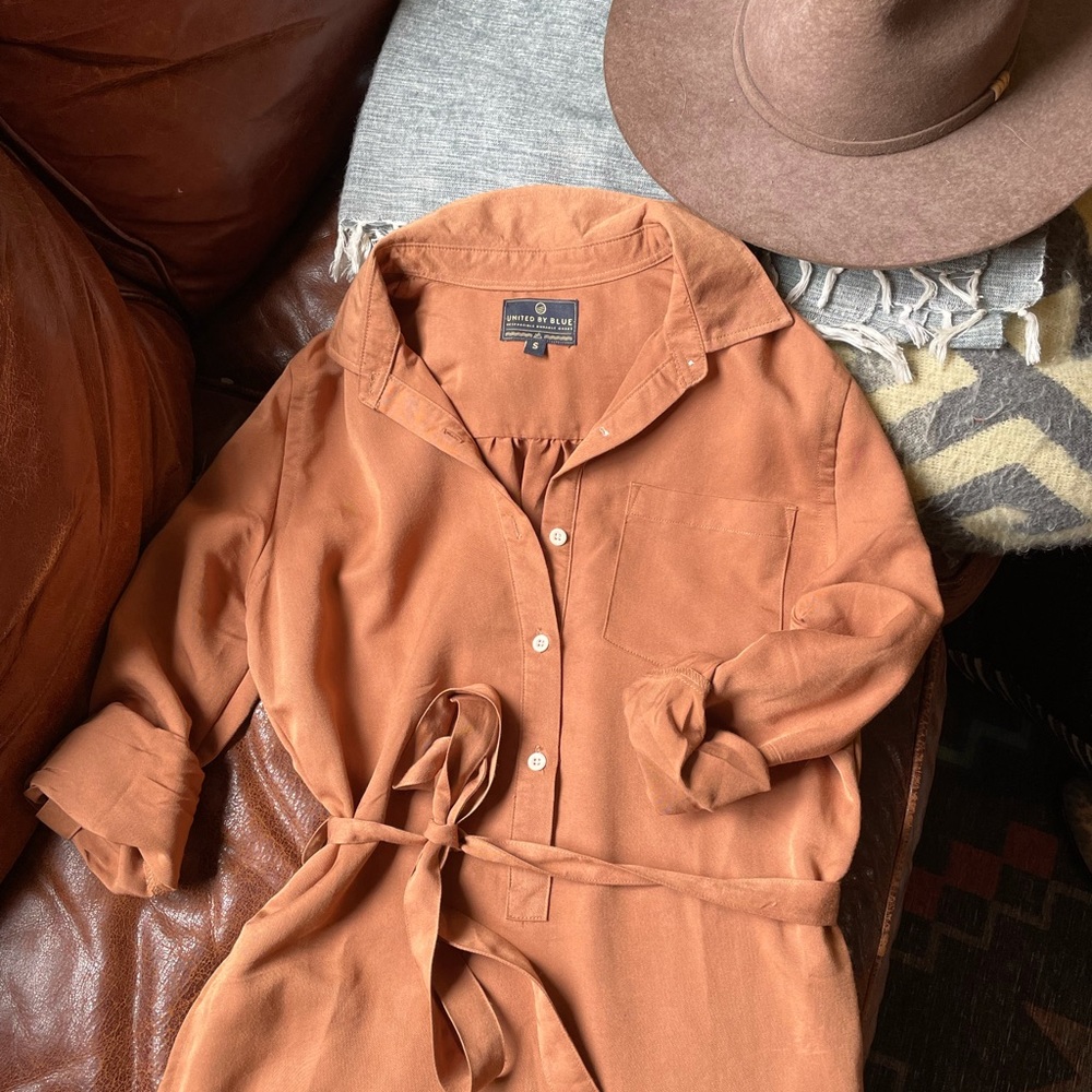 United By Blue Shirtdress - Terracotta